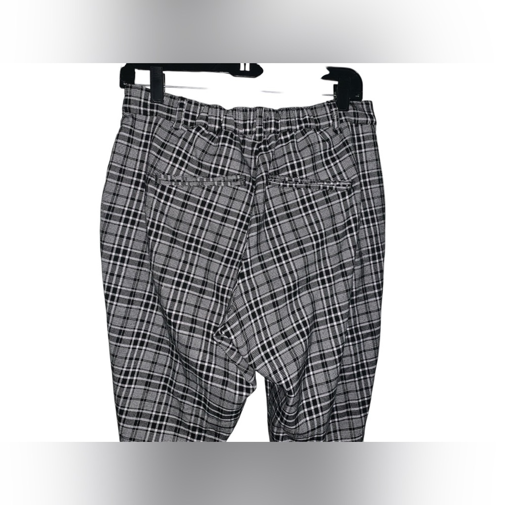 Hot Topic Grunge Black And White‎ Plaid Elastic Waistband Trousers Size Medium - Picture 7 of 7